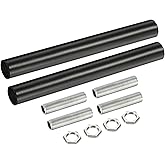 MECCANIXITY Threaded Extension Rod, 3.94" Lamp Pipe with Connector Light Fixture Parts for Pendant Light Island Lighting Chan