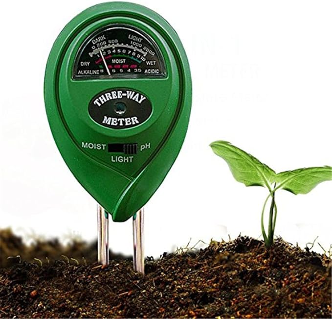 3-in-1 Garten Bodentester, Pflanze Tester, Feuchtigkeit PH Wert Licht