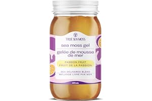 TrueSeaMoss Sea Moss Gel - Passion Fruit Sea Moss Gel - Alternative Form of Sea Moss - Made in the USA - 473 ml