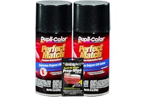 Dupli-Color Dark Spiral Gray Metallic Exact-Match Automotive Paint for GM Vehicles - 8 oz, Bundles with Prep Wipe (3 Items)