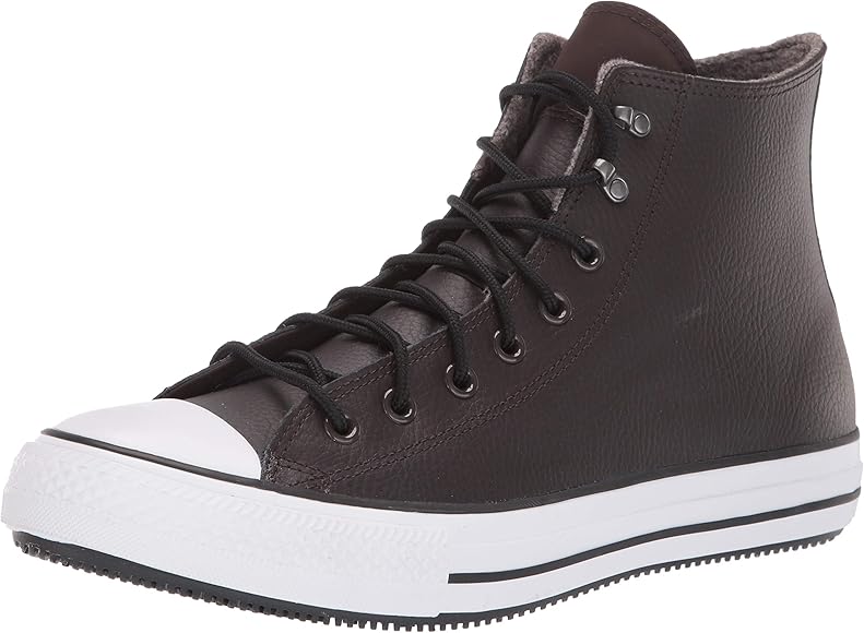 converse leather high tops brown