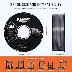 Kaaber Gray ABS Filament 1.75 mm,1KG 3D Printing