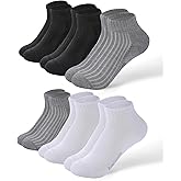 BAMBOO COOL Womens Ankle Socks Bamboo Viscose Basic Low Cut Moisture-Wicking Cushioned Anti-Blister