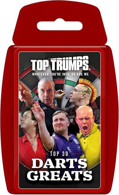 Top Trumps Top 30 Darts Greats V2 Card Game with Phil Taylor Luke Littler