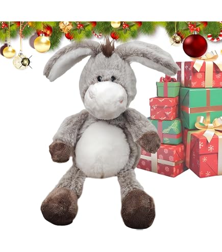 Wild Republic EcoKins Donkey Foal Plush – 12" Stuffed Animal, Made From Recycled Bottles, Eco-Friendly Toy