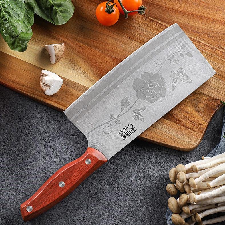 Meat Cleaver Knife 7.4 Inch, Ultra Sharp Chinese Chef's Knives, Full