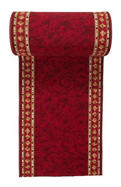 Läufer Teppich Flur - Modern Muster - Rückseite aus Gummi Anti-Rutsch - Kurzfloor Teppichläufer nach Maß - ' GEL-MAX ' Kollek