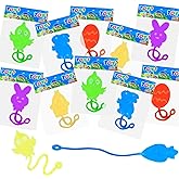 36 Pack Easter Sticky Hands Toys, Bunny Chick Egg Carrot Styles Stretchy Toys Easter Basket Stuffers, Easter Egg Fillers, Party Favors Gifts for Kids Boys Girls