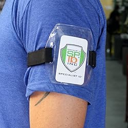 Armband Badge Holder with Black Adjustable Elastic