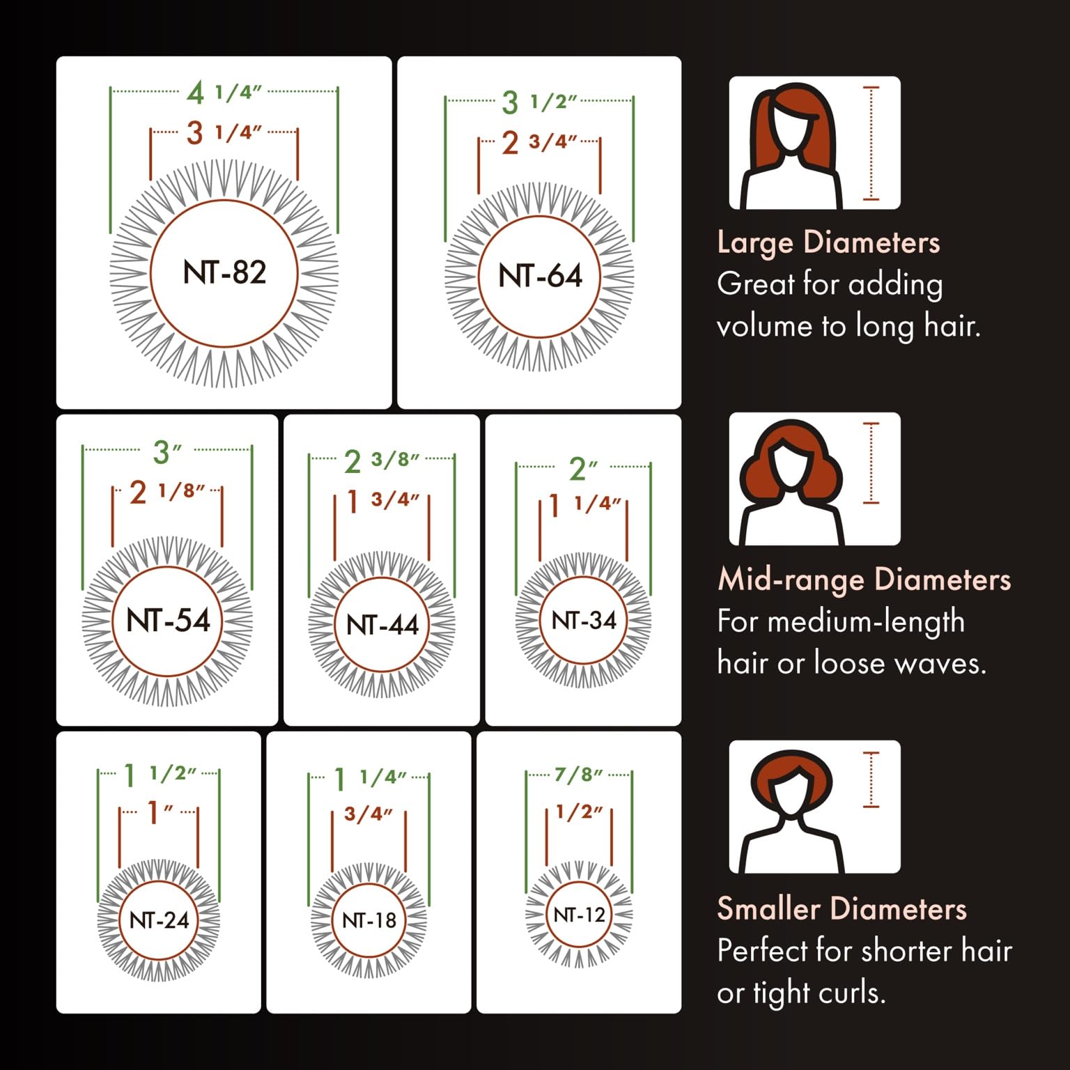 Olivia Garden NanoThermic Ceramic + Ion Round Thermal Hair Brush - Not Electrical - Professional Blowout Brush for Normal to Thick Hair