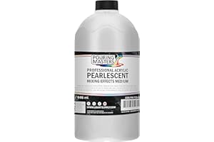 Pouring Masters 32 Oz (Quart) Acrylic Pearlescent Effects Medium - Creates Pearl Iridescent Metallic Shimmer for Fluid Art & Acrylic Painting