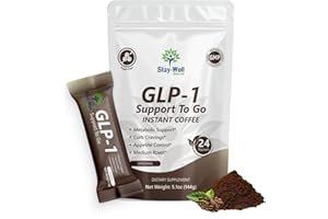 STAY-WELL NATURALS Slim Coffee GLP-1 Supplement | GLP 1 Booster to Control Appetite and Cravings | Great Tasting Metabolic Support - Coffee Bean Extract, Green Tea, Yerba Mate (Regular)
