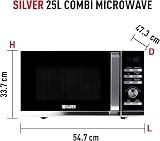 Haden Microwave Oven 900W Convection Grill 25L Silver 8 Auto Cook Programs view 2