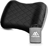 Flintronic Camping Pillows Inflatable Travel Pillow Neck Support Black