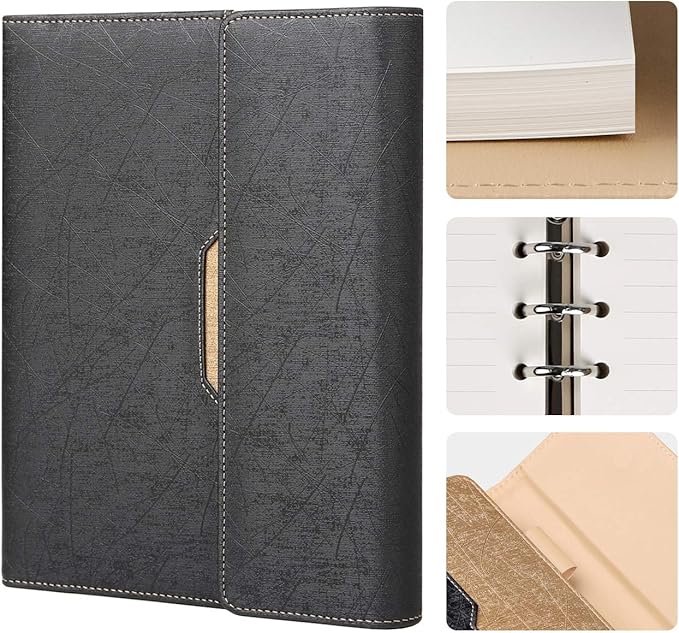 RESO Refillable Notebook A5 Loose Leaf/Binder NotepadFashion PU