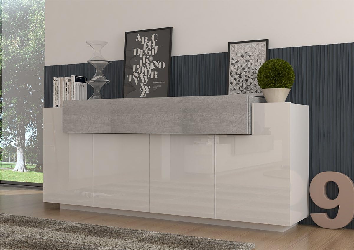 elbectrade Biella. Credenza Madia Moderna Molto capiente.Colore Design