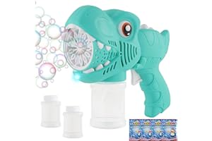 Onory 1 Pack Bubble Gun Machine for Kids, Bubble Gun with Bubble Solutions for Boys Girls, Bubble Blaster for Summer Toy, Party Favors, Outdoor & Indoor Activity, Birthday Gift, Bubble Blower