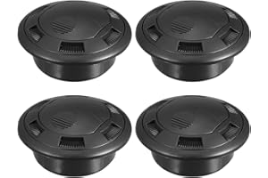 X AUTOHAUX 4pcs Round AC Air Outlet Vent Louvered Dashboard Electroplate Knob with Grille for RV Bus Boat Yacht Caravan Passenger Car 72mm