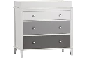 Little Seeds Monarch Hill Poppy 3 Drawer Changing Table, Gray