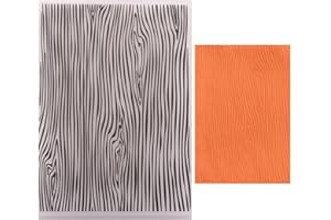 DIYology Woodgrain Texture Plastic Embossing Folders for Cards Making Woodgrain Embossing Folder for DIY Paper Crafts Scrapbooking Polymer Clay Decoration