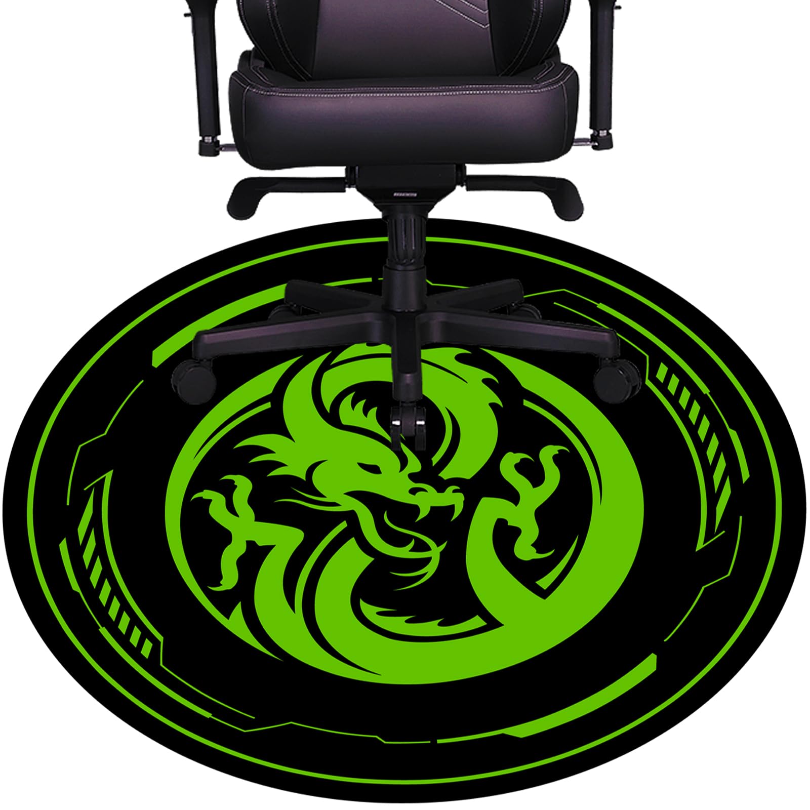 Raoot Chair Mat for Hardwood Floor Gaming Chair Mat 47 Inch Round Floor Mats for Gaming Room Home Office, L-Y120