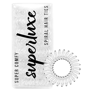 Amazon Com Superluxe 8pcs Clear Spiral Hair Ties Painlessly