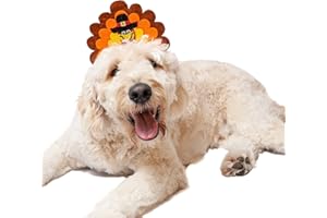 Midlee Turkey Dog Headband Costume- Thanksgiving Pet Outfit