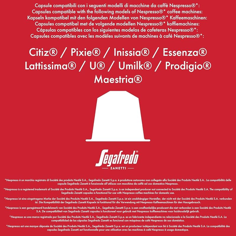 Zanetti 100 Aluminiumkapseln kompatibel mit Nespresso®* Intenso Kaffee, vollmundig und anhaltend im Geschmack (10 Boxen mit je 10 Kapseln) - Geeignet für Nespresso Original Maschinen