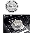 MAXDOOL Crystal Rhinestone Car Bling Accessories Gear Shift Knob Cover Decoration Trim Sticker for Jaguar XF XE XJ F-Pace (Silver)