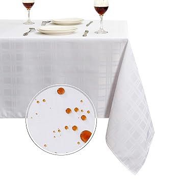 Obstal 210gsm Rectangle Table Cloth Water Resistance Microfiber Tablecloth Decorative Fabric Plaid Checkered Table Cover For Outdoor And Indoor Use #water #table #with #cover Obstal 210gsm Rectangle Table Cloth Water Resistance Microfiber Tablecloth Decorative Fabric Plaid Checkered Table Cover For Outdoor And Indoor Use