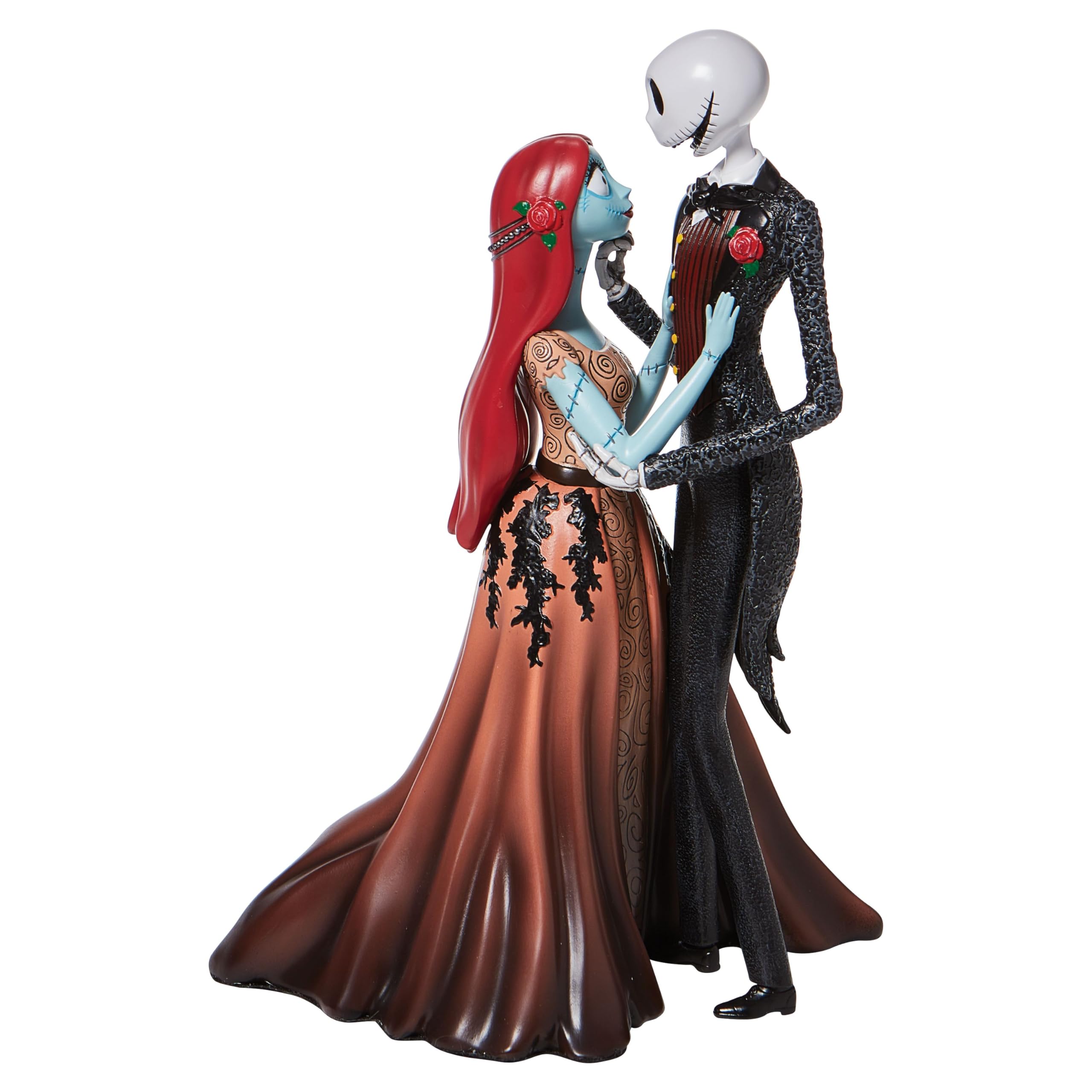 Photo 1 of Enesco Disney Showcase Couture de Force The Nightmare Before Christmas Jack and Sally Embracing Figurine- Resin Hand Crafted Painted Collectible Halloween Disney Figurines Home Decor Statue, 9.5 Inch