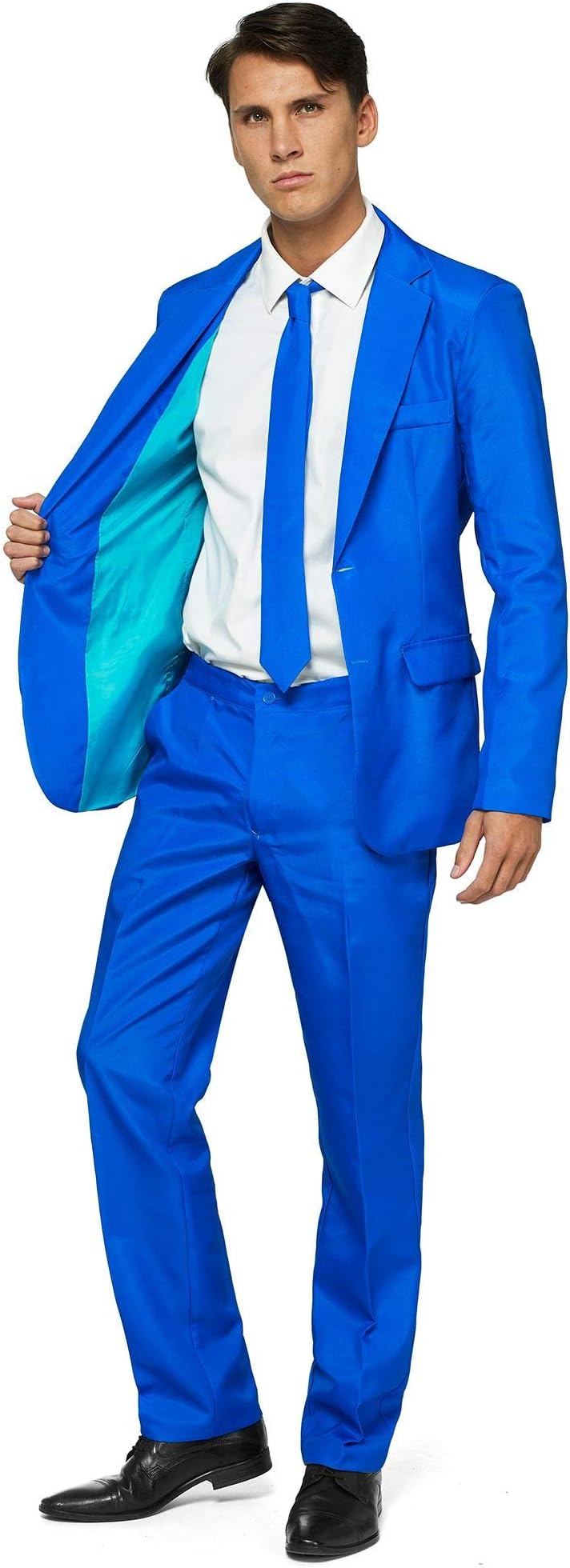 OFFSTREAM Plain Colored Suits for Men – Costumes Include Jacket Pants and Tie
