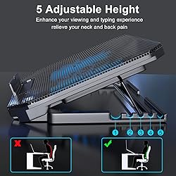 LIENS Laptop Cooling Pad with Adjustable Height Two