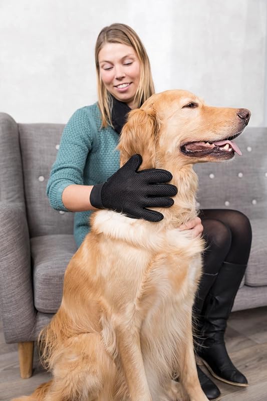 Luva de Massagem Escovada para Cães