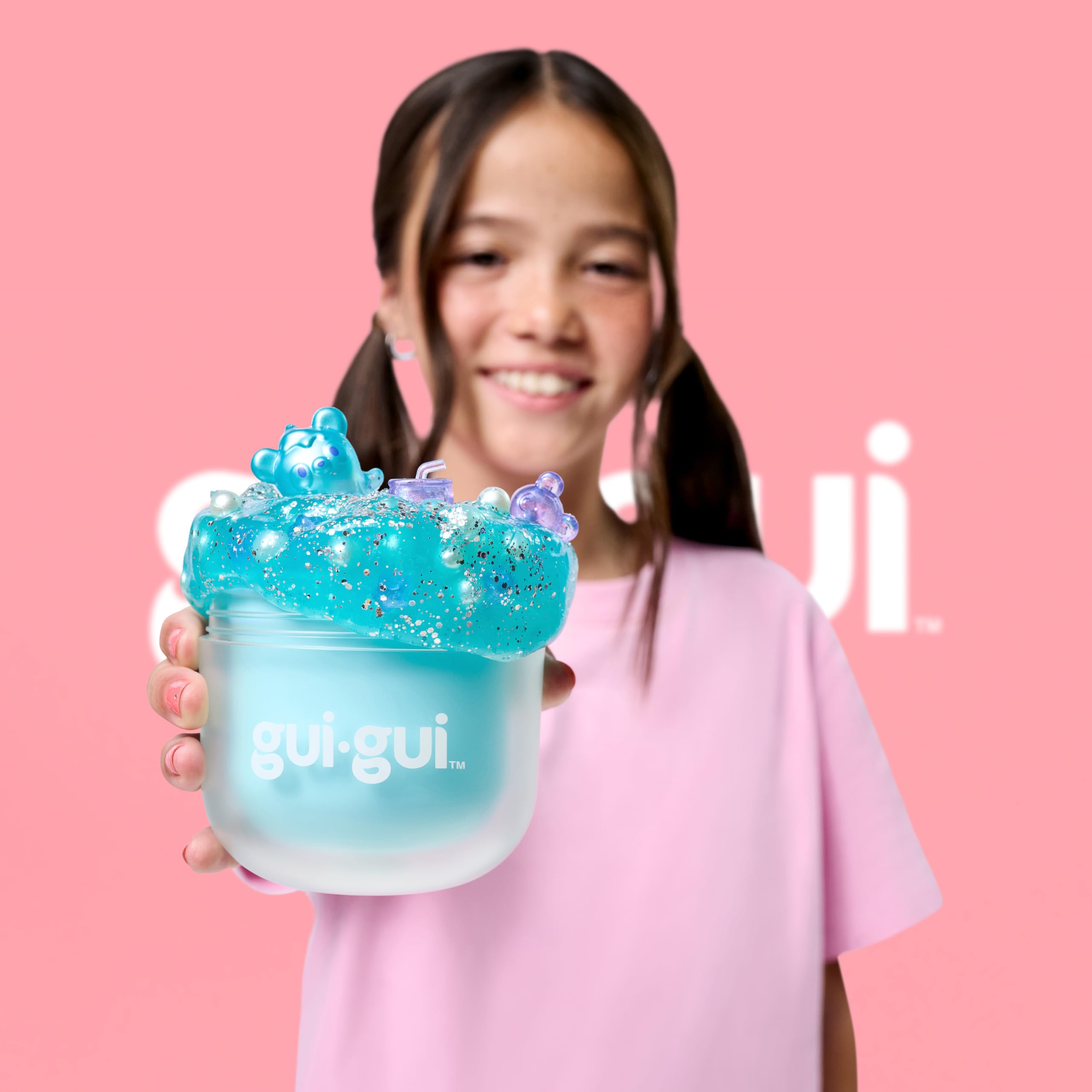 Gui Gui Slime Kit - Scented Shimmer Deluxe Duo Pack with 2 Iridescent Slimes, 5 Step DIY Process to Customize Your Ultimate Slime Glow-Up, Resealable and Reusable Container, ASMR Experience