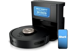 Shark AV2501AE AI Robot Vacuum with XL HEPA Self-Empty Base, Bagless, 60-Day Capacity, LIDAR Navigation, Perfect for Pet Hair, Compatible with Alexa, Wi-Fi Connected, Carpet & Hard Floor, Black