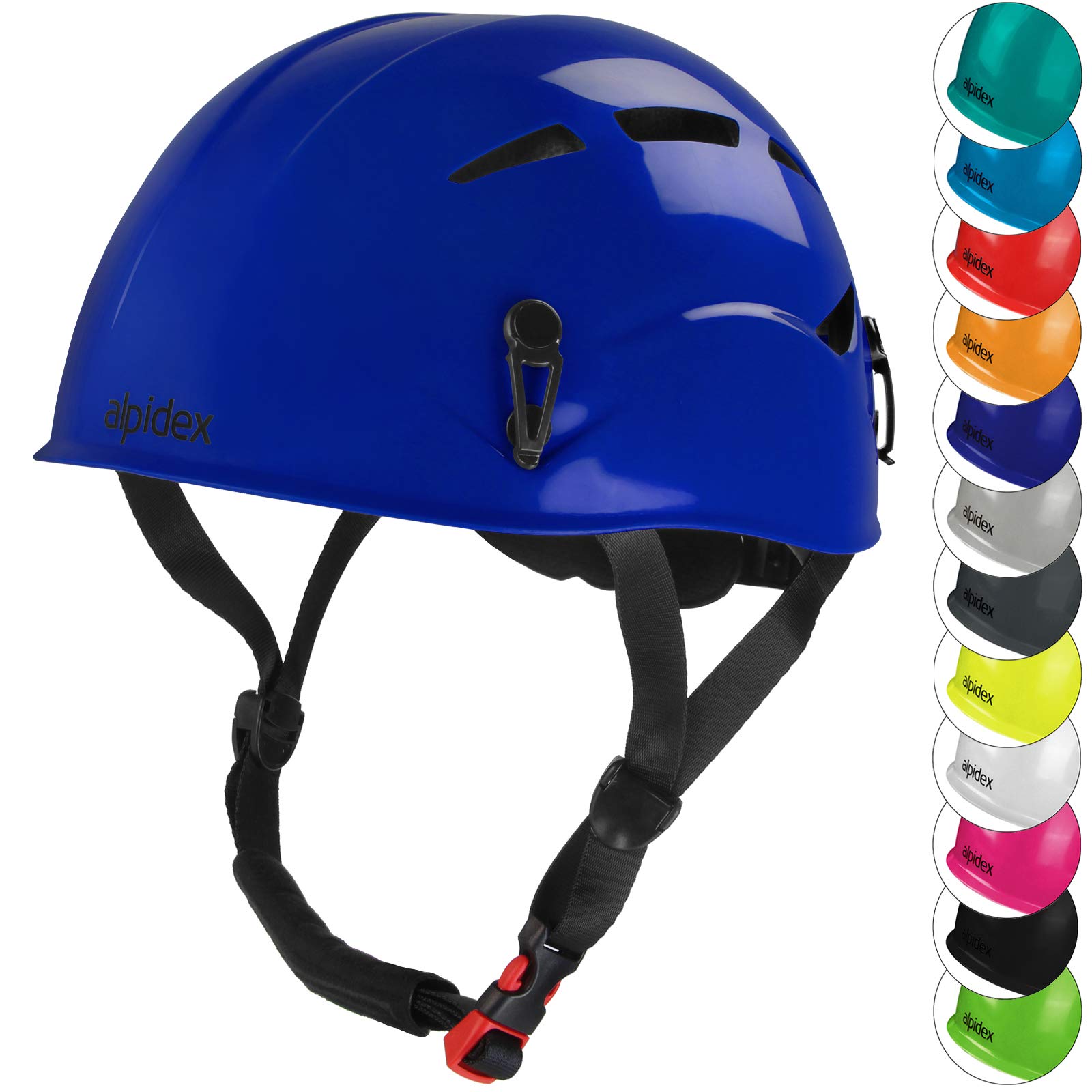 ALPIDEX Universal Climbing Helmet for Teenagers and Adults EN12492 Safety Helmet in, Colour:royal blue