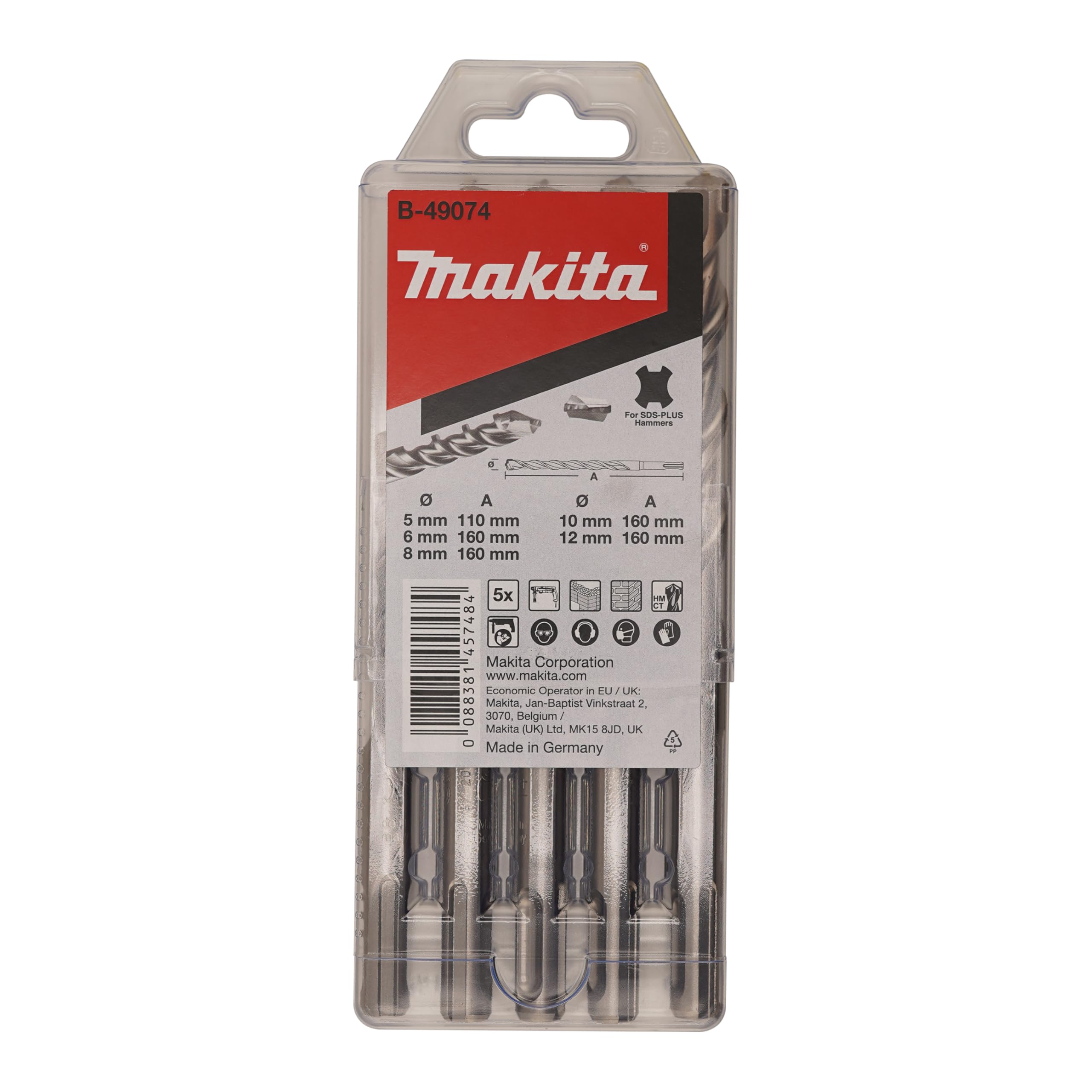 Makita SDS-VPLUS-Drill-Set no. 3, 5-Part, B-49074