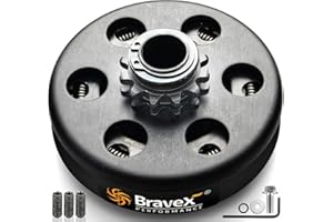Motovecor Centrifugal Clutch Go Kart Clutch Predator Engine Clutch Baja Mini Bike 3/4" Inch Bore 12 Tooth 12T for #35 Chain 6