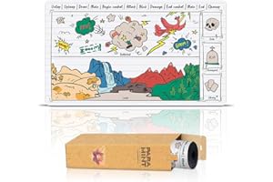 Paramint Sketchy Notebook, Library Bottom (Stitched) - MTG Playmat with Zones - Compatible with Magic The Gathering Playmat - Play MTG, YuGiOh, TCG - Original Play Mat Art Designs & Accessories