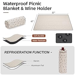 31Pcs Picnic Basket for 4 -Wicker Picnic Set with