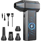 Compressed Air Duster - 180000RPM Powerful Electric Air Duster, 3 Gear Adjustable Cordless Air Blower, Rechargeable Dust Clea