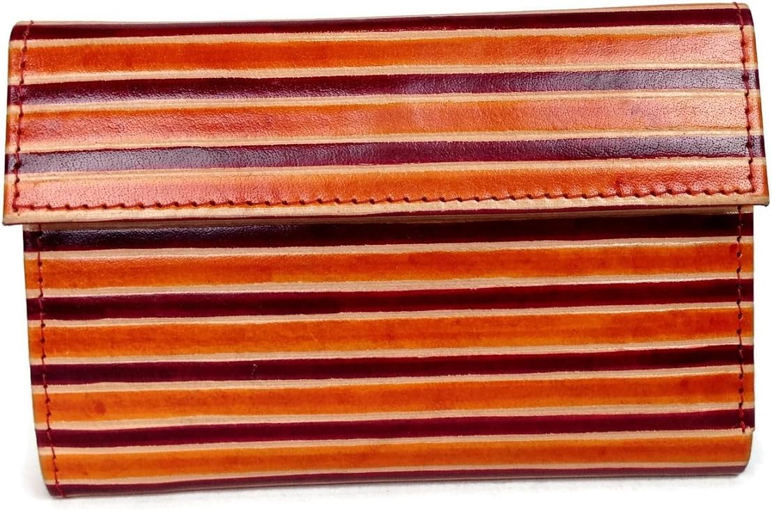 Tarini Women's French Wallet Leather credit card Orange wallet Mini purse insert
