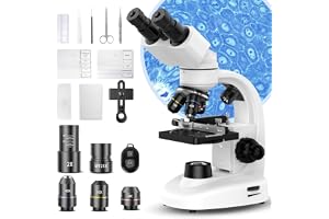 PalliPartners Compound Binocular Microscope for Adults, Professionals&Kids | 40X-2000X Magnification,High Magnification Scien