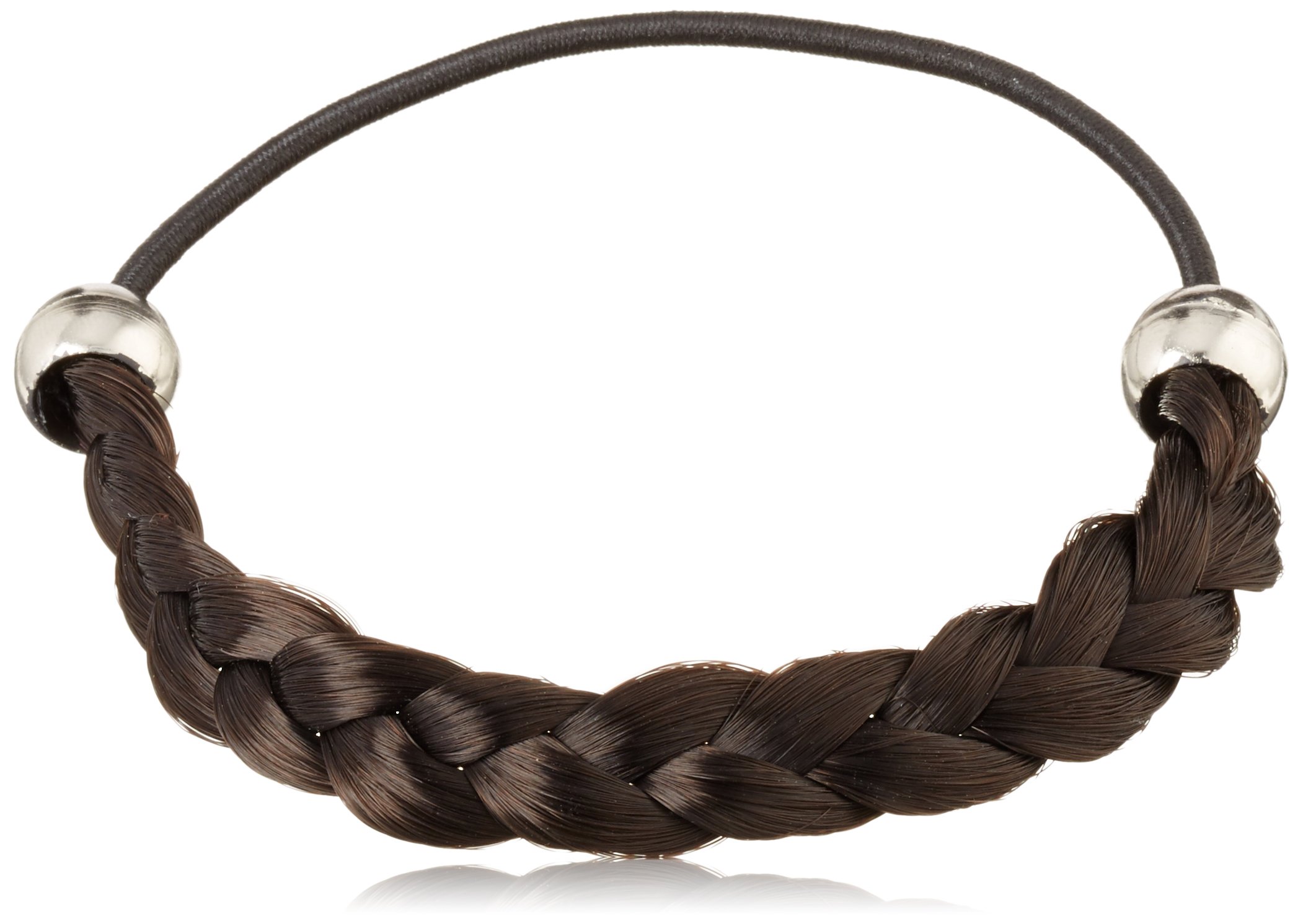 Solida Maria Artificial Hair Plait Classic Braided with Elastic Strap, 6.00 cm Diameter, Colour 6 – Dark Brown, Pack of 2