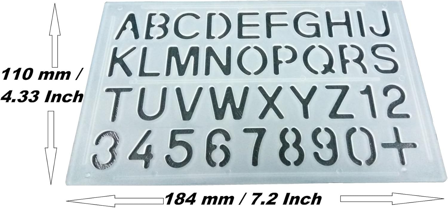 PARTH IMPEX Letter and Number Stencils (Pack of 3) Numeric Alphabet Painting Technical Drawing Template DIY Crafts Projects