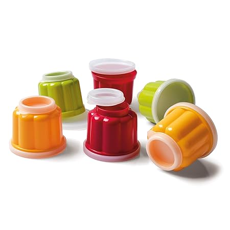 Kaiser Inspiration Gugelhupf-Puddingförmchen mit 2 Deckel, 6 Stück, Ø 7,5 cm, Puddingformen zum Stürzen, Einhand-Bedienung