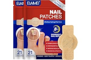 FLASTURE Nail Patches for Toenail Repair – 42PCS Overnight Nail Support for Damaged, Thick, or Yellow Toenails, Natural Formula, 8-Hour Renewal Patch for Men and Women, Safe for Daily Use