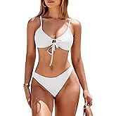 Bavace Womens Bikini Set Swimsuit Two Piece Tie String Front Sexy Thong Bathing Suit Swimwear