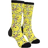 Duck Novelty Crew Socks Dress Socks Casual Mid Calf Socks Funny Cute Socks For Women Men
